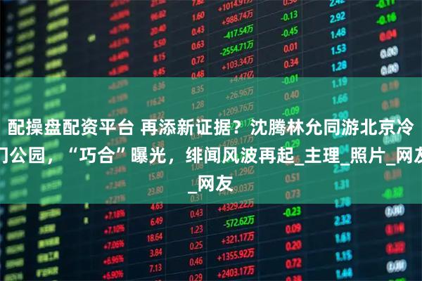 配操盘配资平台 再添新证据？沈腾林允同游北京冷门公园，“巧合”曝光，绯闻风波再起_主理_照片_网友