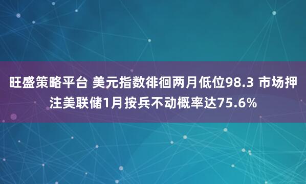 旺盛策略平台 美元指数徘徊两月低位98.3 市场押注美联储1月按兵不动概率达75.6%